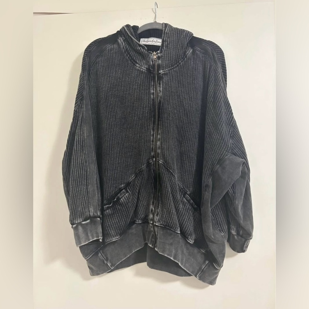 Chelsea DeBoer by Lily and Lottie Black Zip-Up Hoodie Size M/L
